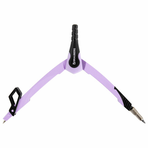 Циркуль с защитным колпачком BRAUBERG "ULTRA", 135 мм, лавандовый, Циркуль с защитным колпачком BRAUBERG "ULTRA", 135 мм, лавандовый,