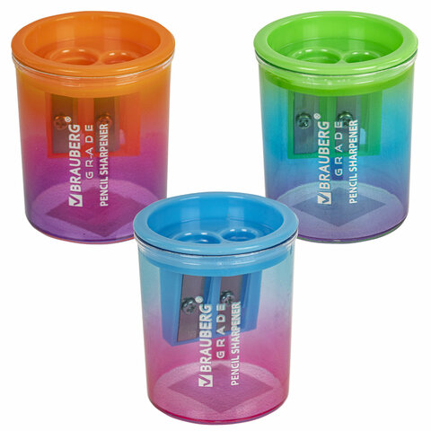 Точилка для классических и утолщенных карандашей BRAUBERG "Grade", 2