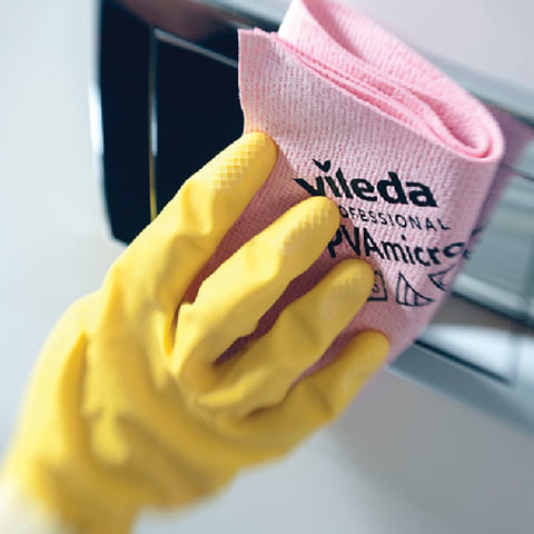 Салфетки VILEDA "ПВАмикро", КОМПЛЕКТ 5 шт., искусственная замша,