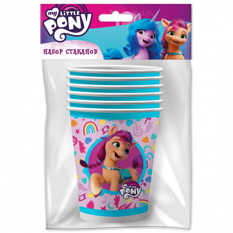 My Little Pony. Набор бумажных стаканов-4, 6 штук*250 мл My Little Pony. Набор бумажных стаканов-4, 6 штук*250 мл