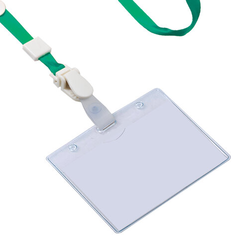 Лента для бейджей, 45 см, съемный пластиковый клип-замок с петелькой, ЗЕЛЕНАЯ, Лента для бейджей, 45 см, съемный пластиковый клип-замок с петелькой, ЗЕЛЕНАЯ,