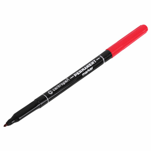 Маркер перманентный (нестираемый) CENTROPEN, КРАСНЫЙ, трехгранный, круглый Маркер перманентный (нестираемый) CENTROPEN, КРАСНЫЙ, трехгранный, круглый