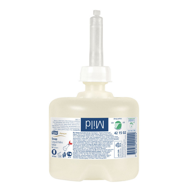 Картридж с жидким мылом Tork S2 0,475л, 421502 для арт.158469 штр. Картридж с жидким мылом Tork S2 0,475л, 421502 для арт.158469 штр.