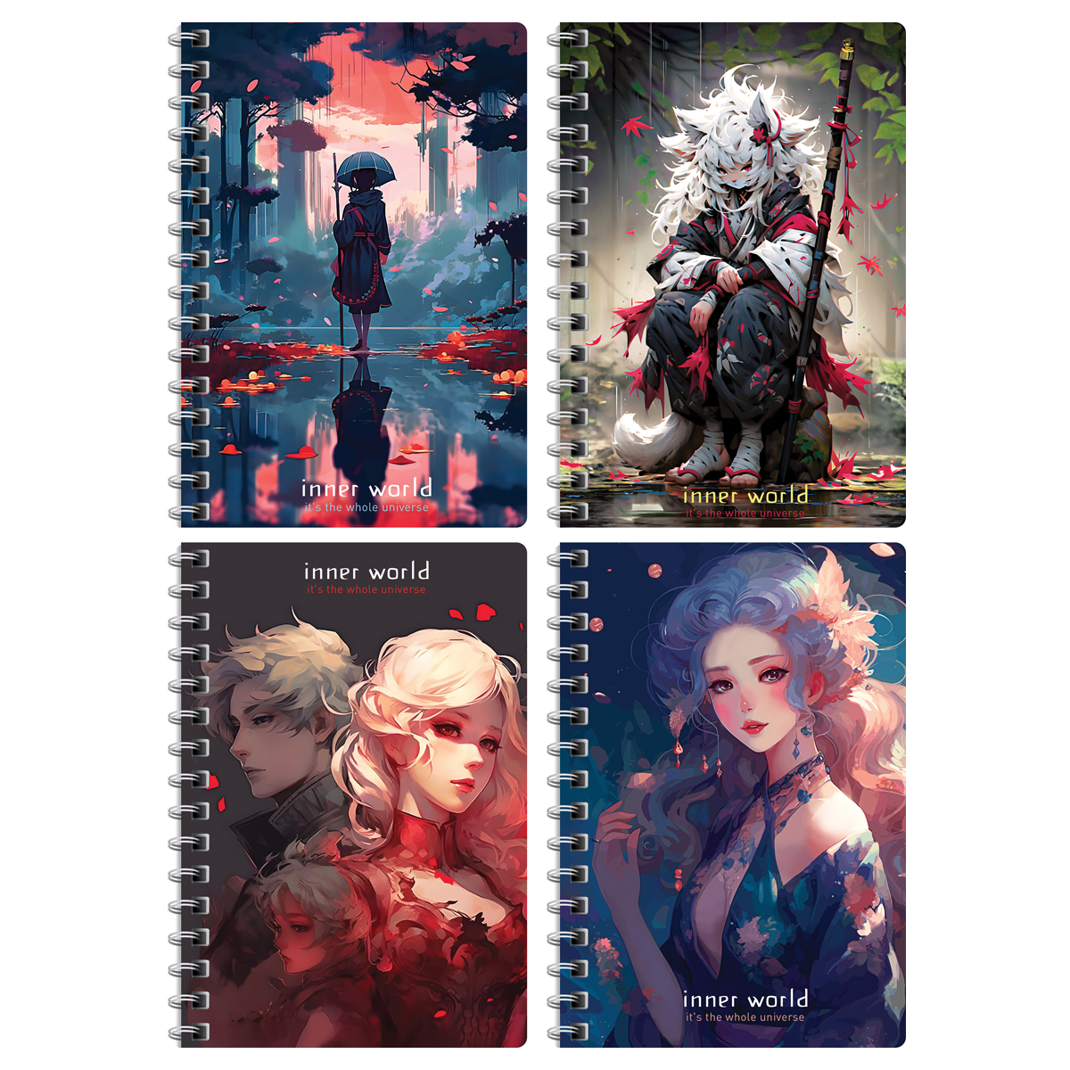 Записная книжка А6, 80л. на гребне BG "Inner world" Записная книжка А6, 80л. на гребне BG "Inner world"