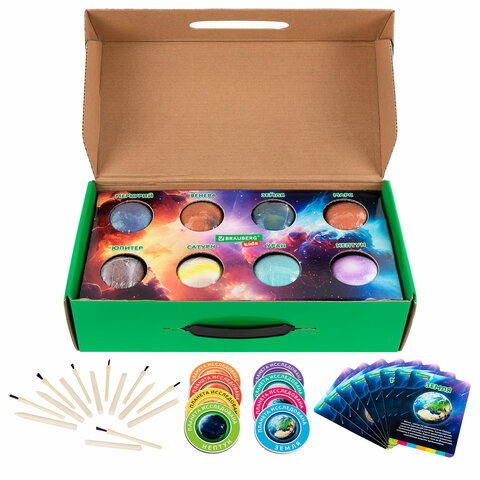 Набор для раскопок "Сокровища Солнечной системы", 8 планет, карточки,