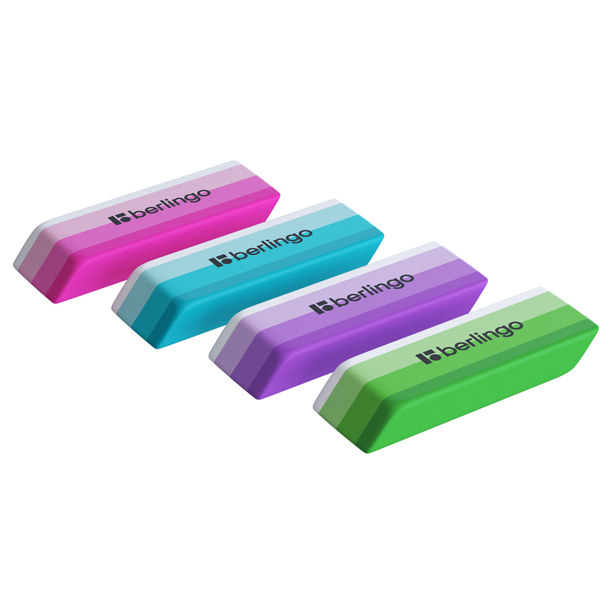 Ластик Berlingo "Stripes", прямоугольный, скошенный, термопласт. Ластик Berlingo "Stripes", прямоугольный, скошенный, термопласт.