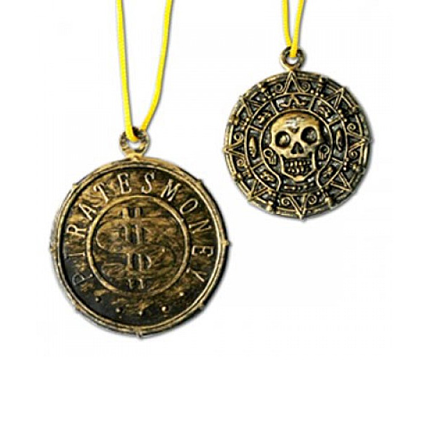 Пиратский медальон на шнурке 9 шт Пиратский медальон на шнурке 9 шт