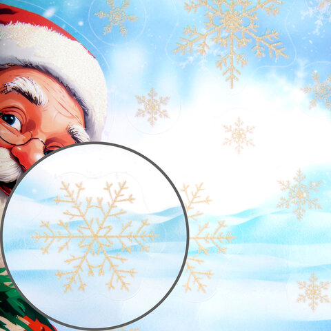 Наклейка для окон двусторонняя, 30х38 см "Дед Мороз", глиттер, Наклейка для окон двусторонняя, 30х38 см "Дед Мороз", глиттер,