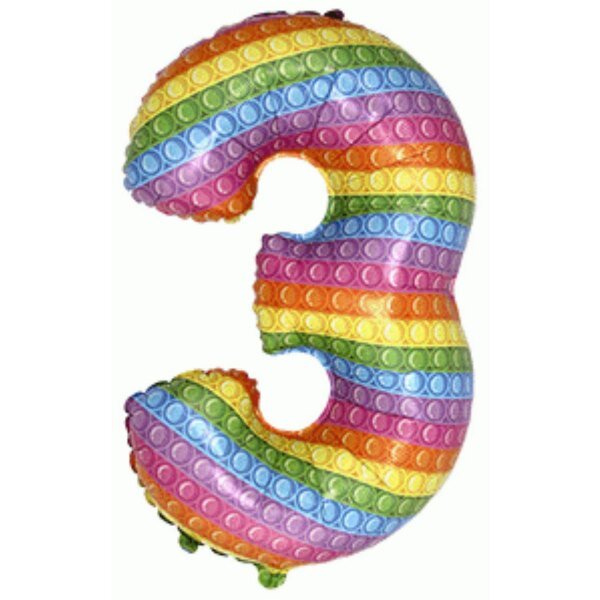 Фигура Цифра 3 POP IT 32"/81см. Фигура Цифра 3 POP IT 32"/81см.