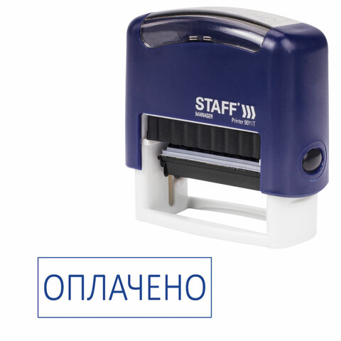 Штамп стандартный STAFF "ОПЛАЧЕНО", оттиск 38х14 мм, "Printer Штамп стандартный STAFF "ОПЛАЧЕНО", оттиск 38х14 мм, "Printer