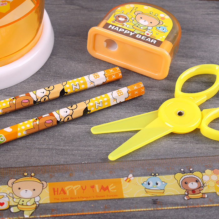 Набор настольный детский Сердце (6 предметов) ассорти Набор настольный детский Сердце (6 предметов) ассорти