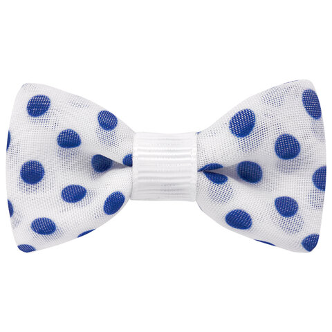 Заколки для волос НАБОР 4 шт., 5х2,5 см, зажим, с бантиком, синий, белый в Заколки для волос НАБОР 4 шт., 5х2,5 см, зажим, с бантиком, синий, белый в