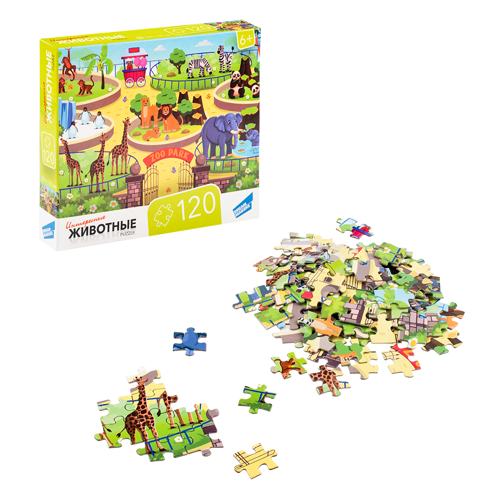 Пазлы 120 элементов "Животные"