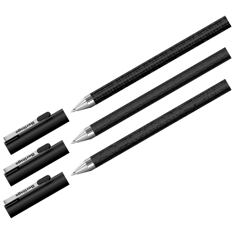 Ручка шариковая Berlingo "DoubleBlack" синяя, 0,7мм, игольчатый Ручка шариковая Berlingo "DoubleBlack" синяя, 0,7мм, игольчатый