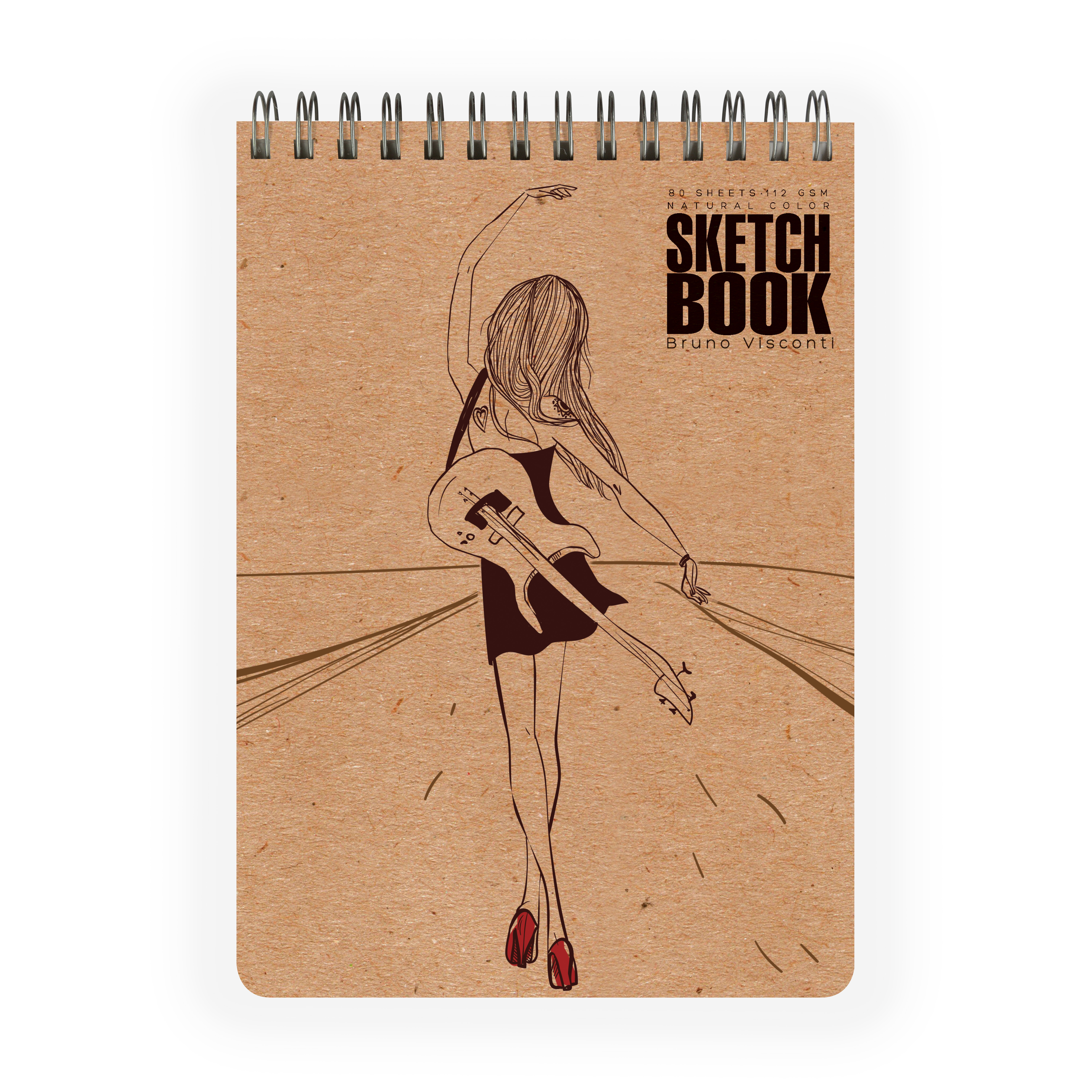SKETCHBOOK BV, 185х250 мм, 80 Л.КРАФТ 125 гр, НА ГРЕБНЕ (4 ВИДА)