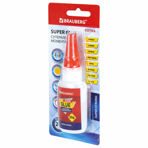 Клей моментальный ультрапрочный суперклей BRAUBERG EXTRA, 20 г, МАКСИМАЛЬНЫЙ Клей моментальный ультрапрочный суперклей BRAUBERG EXTRA, 20 г, МАКСИМАЛЬНЫЙ