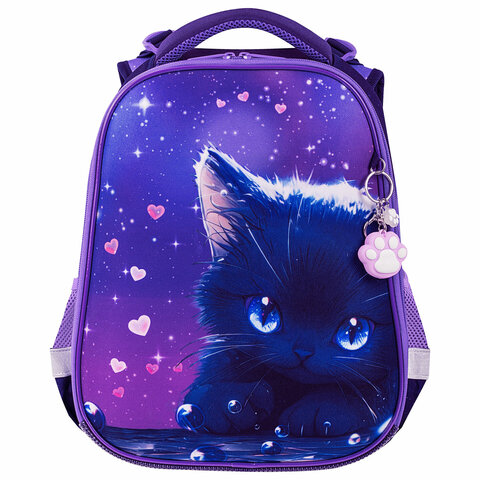 Ранец BRAUBERG PREMIUM, 2 отделения, с брелоком, "Anime cat", 38х29х16 Ранец BRAUBERG PREMIUM, 2 отделения, с брелоком, "Anime cat", 38х29х16
