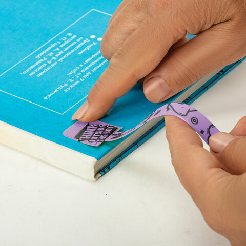 Закладки для книг с принтом САМОКЛЕЯЩИЕСЯ, КОМПЛЕКТ 6 шт., Чудики/лаванда, ДПС, Закладки для книг с принтом САМОКЛЕЯЩИЕСЯ, КОМПЛЕКТ 6 шт., Чудики/лаванда, ДПС,