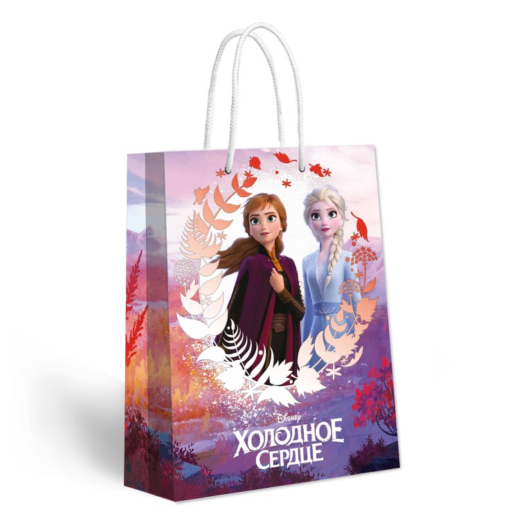 Холодное сердце 2. Пакет подарочный большой-2, 330*455*100 мм.