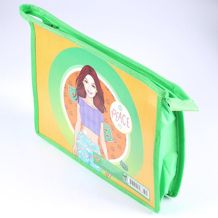 Папка для тетрадей А5 на молнии Веселая девчонка Папка для тетрадей А5 на молнии Веселая девчонка