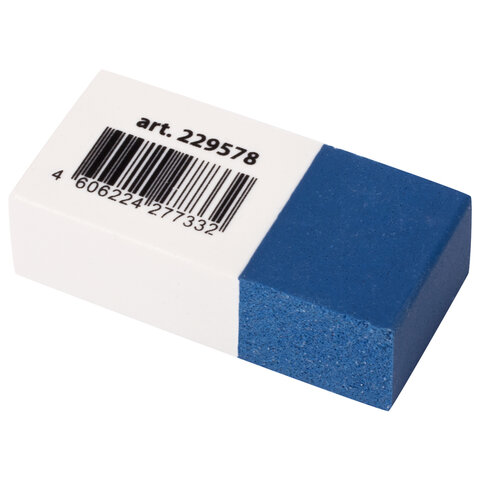 Ластик BRAUBERG "PENCIL & INK", 39х18х12 мм, для ручки и