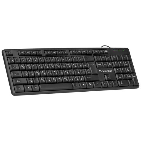 Клавиатура проводная DEFENDER Element HB-520, USB, 104 клавиши + 3 Клавиатура проводная DEFENDER Element HB-520, USB, 104 клавиши + 3