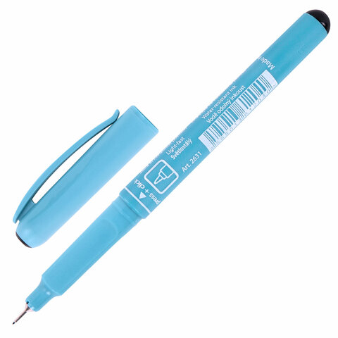 Ручки капиллярные (линеры) ЧЕРНЫЕ CENTROPEN "Document" НАБОР 4 шт.,