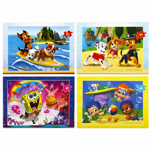 Пазлы картонные 54 элемента "Лицензионные сюжеты", КОМПЛЕКТ 30 шт.,