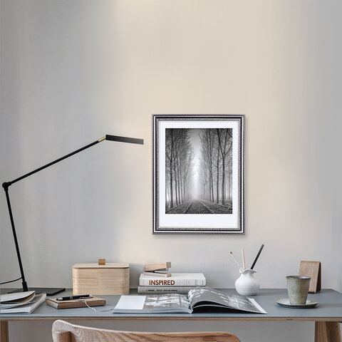 Рамка 30х40 см, пластик, багет 30 мм, BRAUBERG "HIT4", серебро,