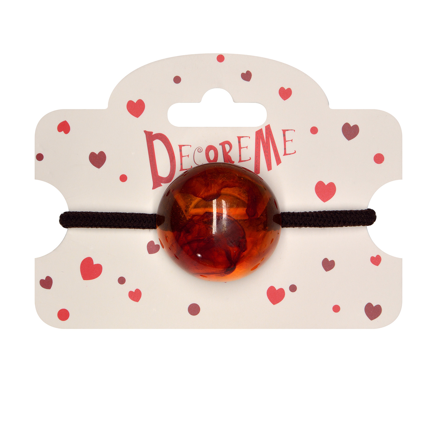 РЕЗИНКА ДЛЯ ВОЛОС "БОЛЬШАЯ ПОЛУСФЕРА" 1 ШТ, 5 ЦВЕТОВ