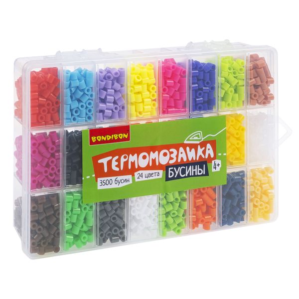 Набор для творчества BONDIBON. Термомозаика бусины (24 цвета, 3500 бусин) Набор для творчества BONDIBON. Термомозаика бусины (24 цвета, 3500 бусин)