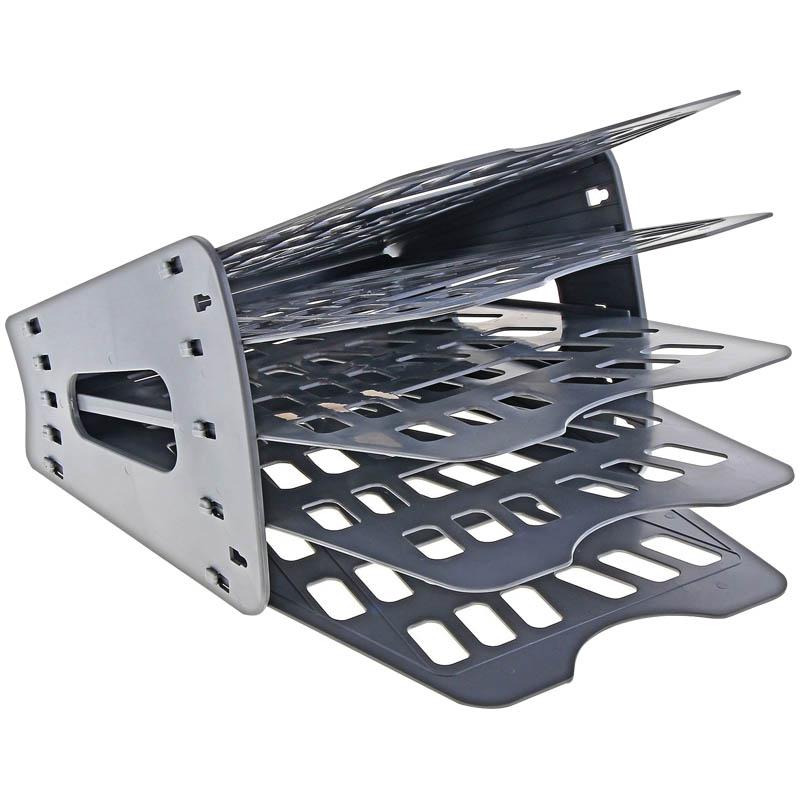 Лоток для бумаг 5-ти секционный серый: ЛТ90 штр.: 4620000637158 Лоток для бумаг 5-ти секционный серый: ЛТ90 штр.: 4620000637158