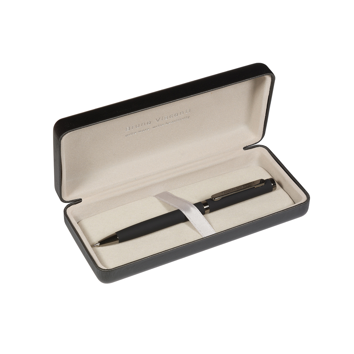 РУЧКА "FIRENZE" В ФУТЛЯРЕ PREMIUM ИЗ ЭКОКОЖИ, 1.0 ММ, СИНЯЯ (корпус