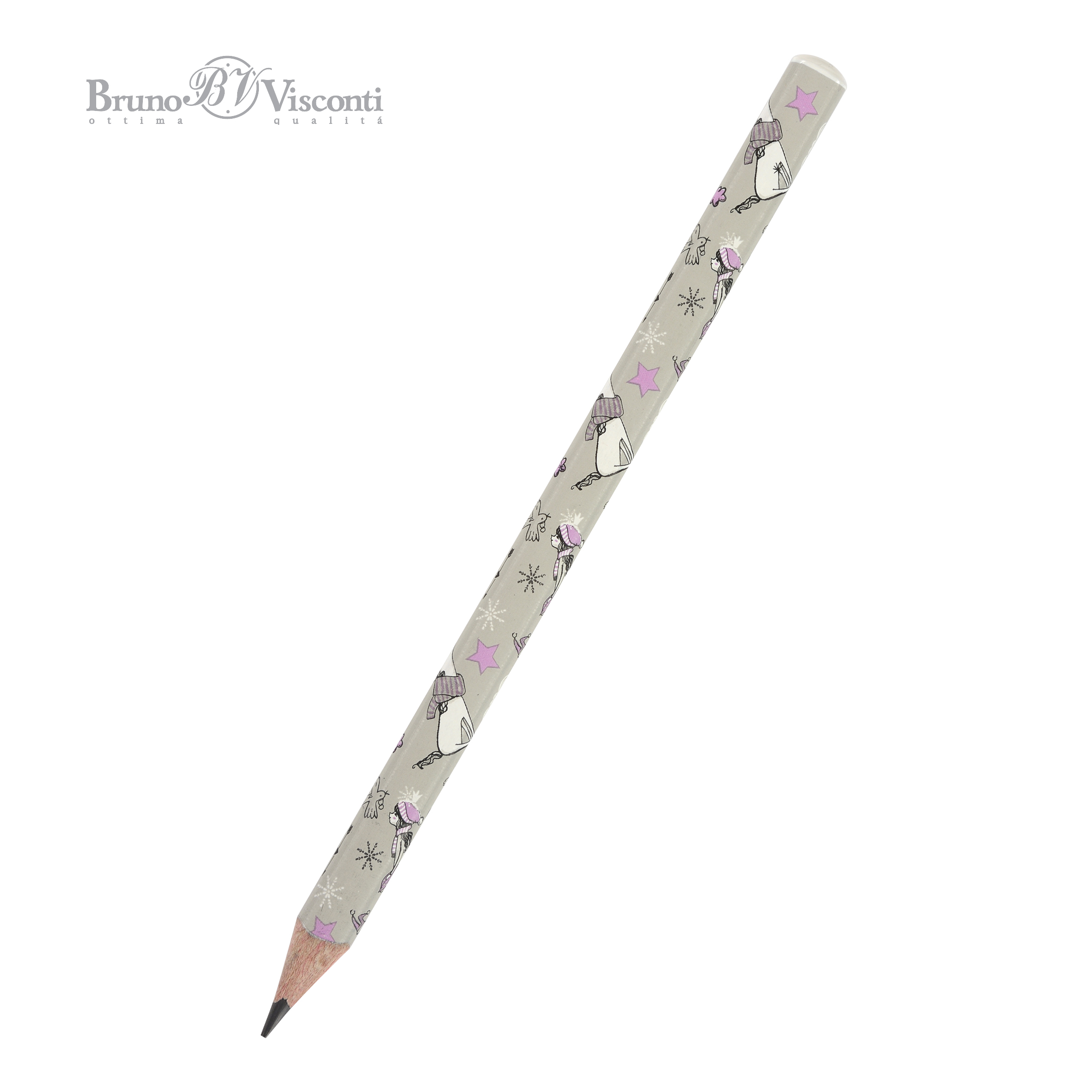 КАРАНДАШ ЧЕРНОГРАФИТОВЫЙ "HappyGraphix Jumbo. Девочка и единорог. КАРАНДАШ ЧЕРНОГРАФИТОВЫЙ "HappyGraphix Jumbo. Девочка и единорог.