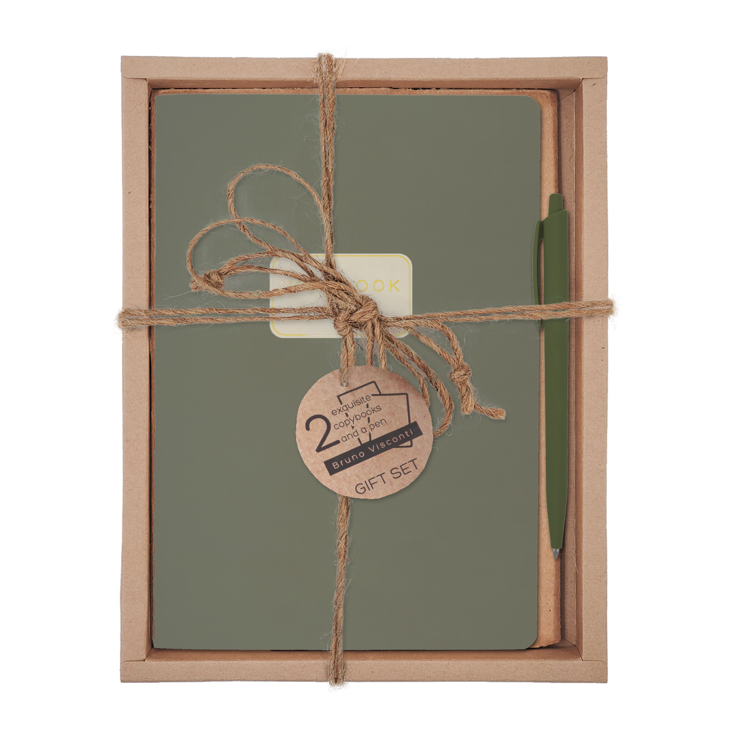 НАБОР ПОДАРОЧНЫЙ "MONOCOLOR" VERDE.OLIVE" (ДВЕ ТЕТРАДИ BV И НАБОР ПОДАРОЧНЫЙ "MONOCOLOR" VERDE.OLIVE" (ДВЕ ТЕТРАДИ BV И