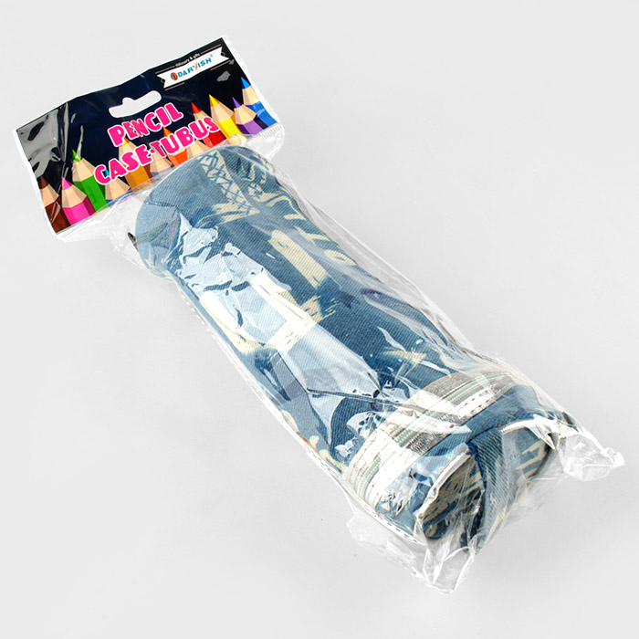 Пенал мягкий тубус "Darvish" джинс ассорти с рисунком Пенал мягкий тубус "Darvish" джинс ассорти с рисунком