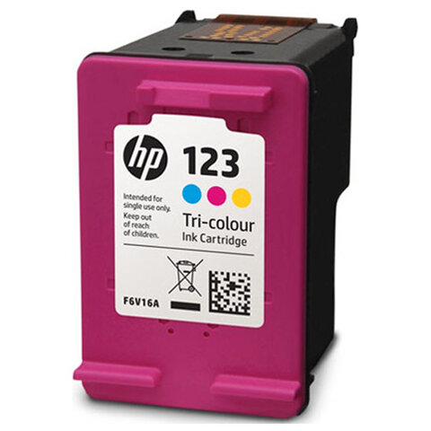 Картридж струйный HP (F6V16AE) Deskjet 2130, №123, цветной, оригинальный, ресурс Картридж струйный HP (F6V16AE) Deskjet 2130, №123, цветной, оригинальный, ресурс