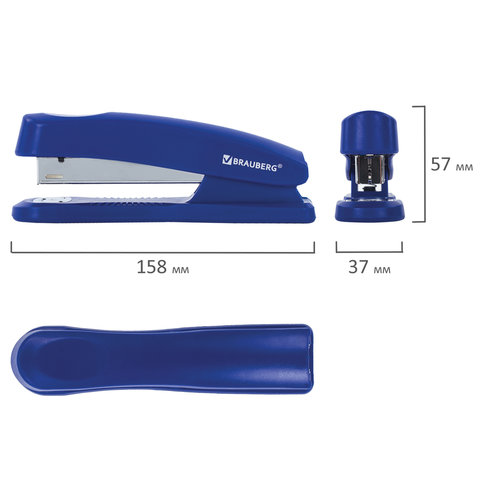 Степлер №24/6, 26/6 BRAUBERG "Standard+", до 30 листов, Степлер №24/6, 26/6 BRAUBERG "Standard+", до 30 листов,