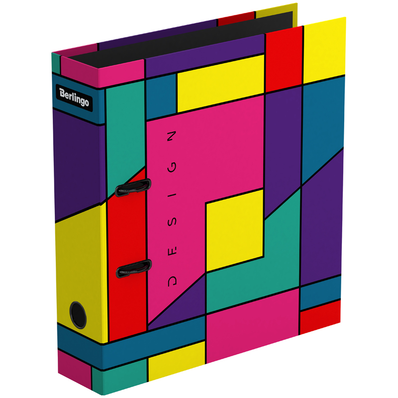 Папка-регистратор Berlingo "Color Block", 80мм, ламинированная, с Папка-регистратор Berlingo "Color Block", 80мм, ламинированная, с