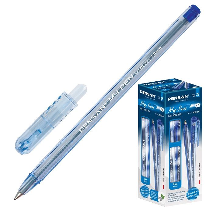 Ручка масляная PENSAN MY-PEN синий 1 мм. Ручка масляная PENSAN MY-PEN синий 1 мм.