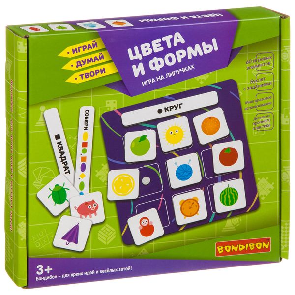 Игры на липучках BONDIBON. Цвета и формы. ВВ3961 Игры на липучках BONDIBON. Цвета и формы. ВВ3961