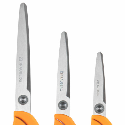 Ножницы BRAUBERG "PROFESSIONAL" 3 шт. (135, 180, 210 мм),