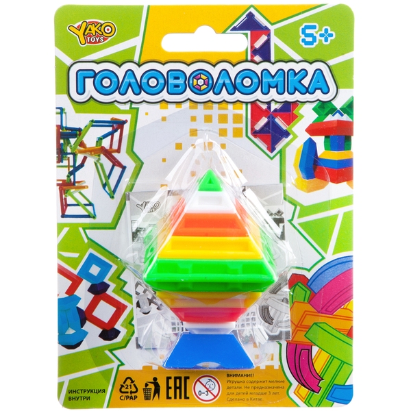 Игр. пласт. головоломка пирамида, рус. упак. CRD 10,8х14,8 см. Игр. пласт. головоломка пирамида, рус. упак. CRD 10,8х14,8 см.