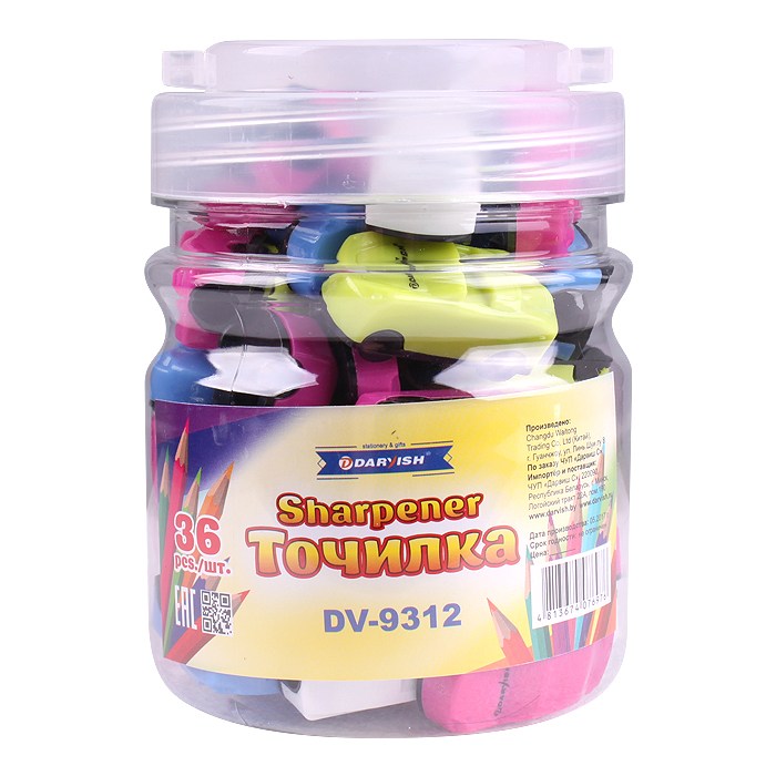 Точилка пластиковая "Darvish" ассорти в форме машинки Точилка пластиковая "Darvish" ассорти в форме машинки