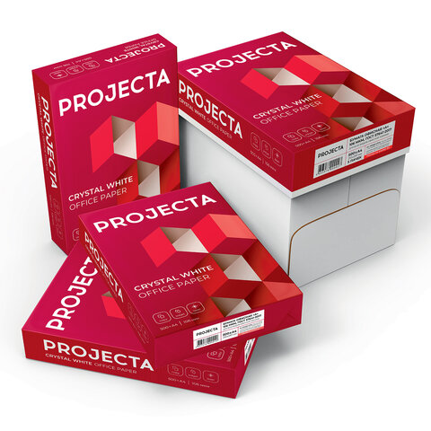 Бумага офисная А4, 80 г/м2, 500 л., марка А, PROJECTA, Россия, 168% (CIE) Бумага офисная А4, 80 г/м2, 500 л., марка А, PROJECTA, Россия, 168% (CIE)