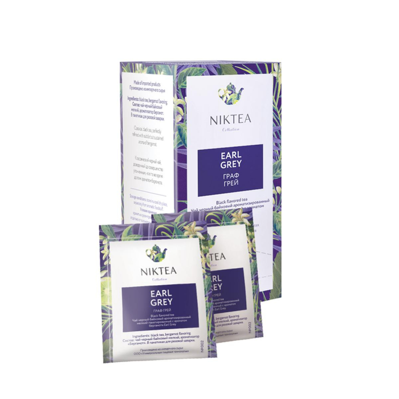 Чай Niktea черный Earl Grey с бергамотом, 25штх1,75г/уп Чай Niktea черный Earl Grey с бергамотом, 25штх1,75г/уп