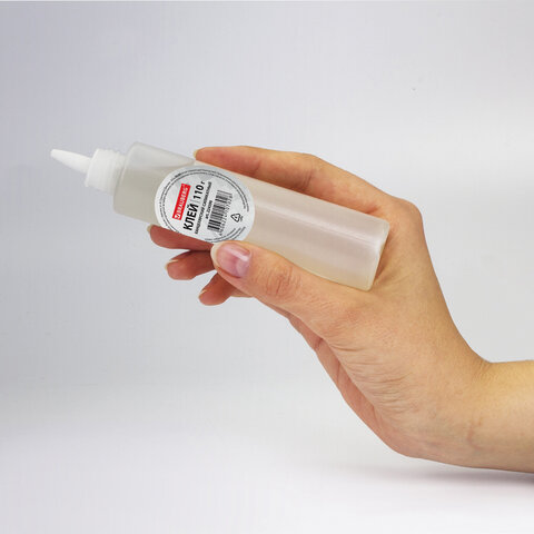 Клей канцелярский силикатный BRAUBERG (для бумаги, картона) 110 г, 224599