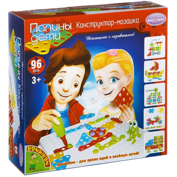 Конструктор-мозаика 96 деталей, Воndibon, ВОХ 25,5х7,8х25,5 см. Конструктор-мозаика 96 деталей, Воndibon, ВОХ 25,5х7,8х25,5 см.