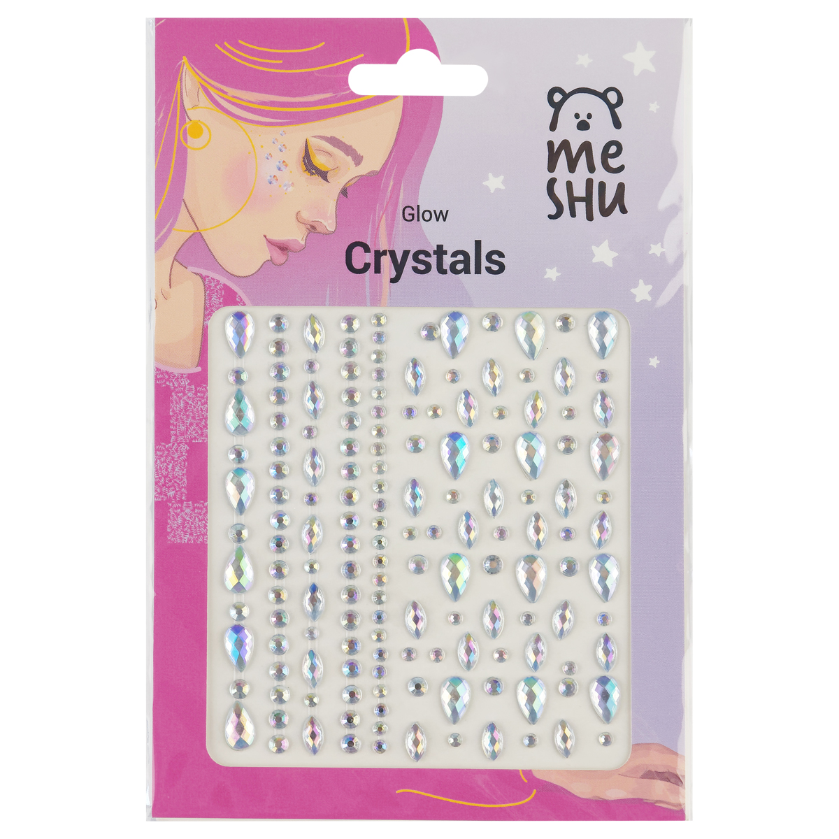 Наклейки-стразы MESHU "Glow", 16*10,5см. Наклейки-стразы MESHU "Glow", 16*10,5см.