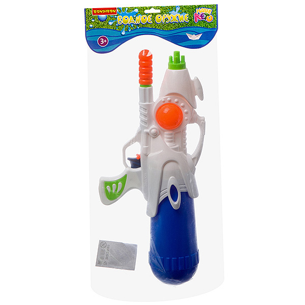 Водный пистолет с помпой Bondibon "Наше Лето", РАС 21,5х44,5х7 см, Водный пистолет с помпой Bondibon "Наше Лето", РАС 21,5х44,5х7 см,